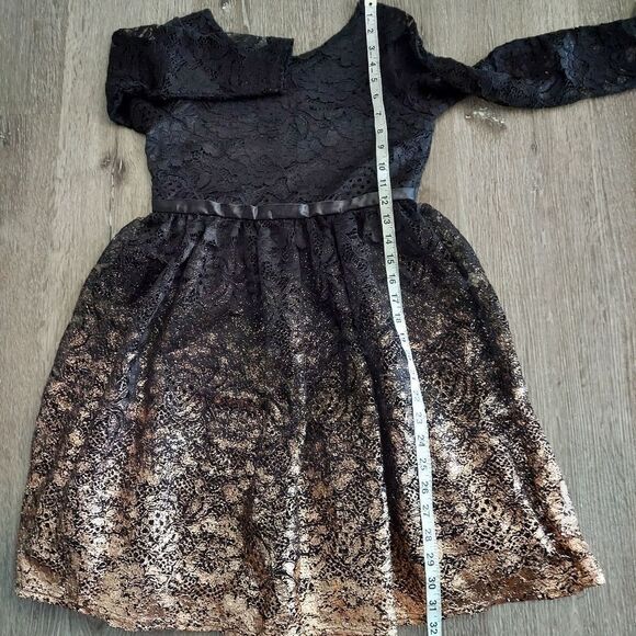 BLUSH by US ANGELS CECILIA FOIL LACE GIRLS DRESS - Picture 8 of 10